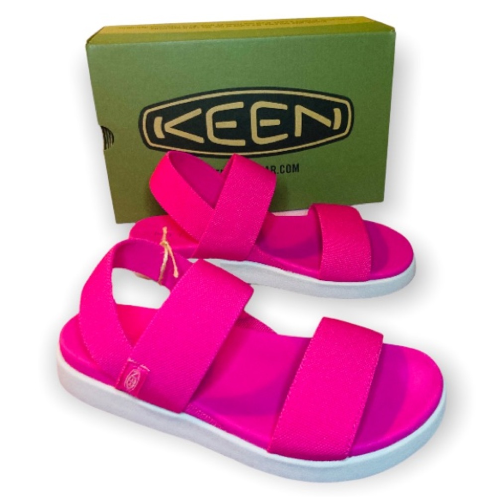 SOLD NWT Keen Pink Peacock & Vapor Elle Arch Support Machine Washable Sandal - Picture 1 of 15